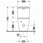 Унитаз напольный под бачок DURAVIT D-Neo Rimless 2002090000. Фото