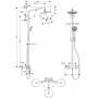 Душевая система HANSGROHE Croma 220 Showerpipe 27185000. Фото