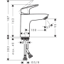 Смеситель для раковины Hansgrohe Logis 71107000. Фото