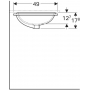 Раковина встраиваемая GEBERIT VariForm 58х49 500.764.01.2. Фото