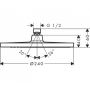 Верхний душ Hansgrohe Crometta S 240 1jet 26723000. Фото