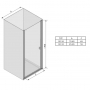 Душевая дверь одноэлементная RAVAK Chrome CSD1-80 (блестящий+транспарент) 0QV40C00Z1. Фото
