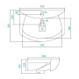 Раковина встраиваемая SANTEK Балтика 61х45 1.WH11.0.246. Фото