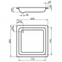 Стальной душевой поддон KALDEWEI Sanidusch 90x90х14 Мод.396 331100010001. Фото