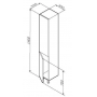 Шкаф-пенал напольный 30 см, левый, белый глянец AM.PM Gem M90CSL0306WG. Фото