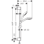 Душевой гарнитур Hansgrohe Croma Select S Vario 65см 26562400. Фото
