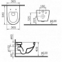 Унитаз подвесной безободковый Vitra Sento Rim-Ex 7748B003-0075. Фото