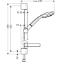 Душевой гарнитур Hansgrohe Croma 100 Vario/Unica’C 65cm 27772000. Фото