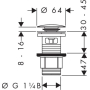 Сливной набор Hansgrohe Push-Open 50105000. Фото