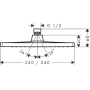 Верхний душ Hansgrohe Crometta E 240 1jet 26726000. Фото