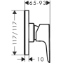 Смеситель для душа Hansgrohe Talis E 71764000 (внешняя часть). Фото