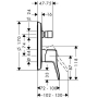 Смеситель для ванны Hansgrohe Metris Classic 31485000. Фото