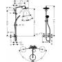 Душевая система HANSGROHE Raindance Select Ecosmart Showerpipe 240 27116000. Фото