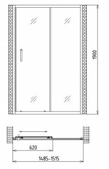 Душевая дверь GEMY Victoria S30191C. Фото