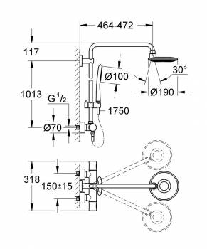 GROHE 27435000 Rainshower System Icon chrome с термост. Фото
