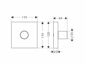 Запорный винтиль AXOR Starck ShowerCollection 10972000. Фото