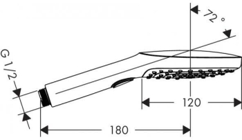 Душевая лейка Hansgrohe Raindance Select E 120 3jet 26520700. Фото