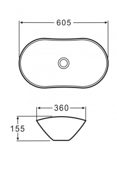 Раковина накладная BELBAGNO 60х37 BB1404-H316 бежевая матовая. Фото