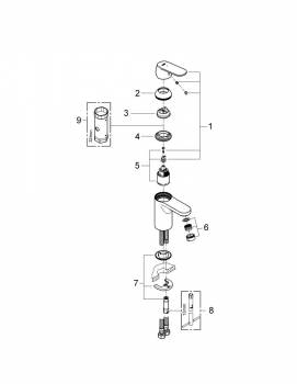 Смеситель для раковины GROHE Eurosmart Cosmopolitan 2337600E. Фото