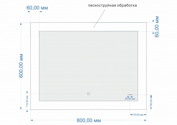 CERSANIT Зеркало LED 030 DESIGN 80 LU-LED030*80-d-Os. Фото