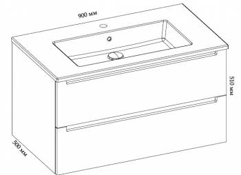 Тумба с раковиной SCAVOLINI Idro Fresh 90 71517016+32004832 Prestige White. Фото