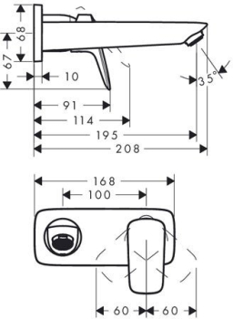 Смеситель для раковины Hansgrohe Logis 71220000. Фото