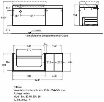 Тумба под раковину KERAMAG Citterio 835536000. Фото