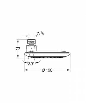 Верхний душ GROHE Rainshower Icon 27373000. Фото