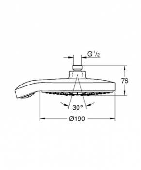 Верхний душ GROHE Power&Soul 27764000. Фото