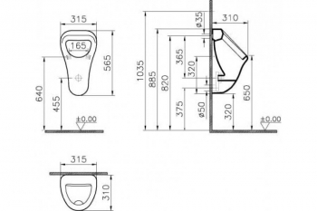 Писсуар Vitra Arkitekt 6201B003-0199. Фото