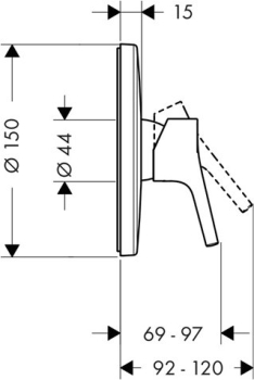 Смеситель для душа Hansgrohe Talis S 72606000. Фото