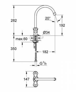 Смеситель для мойки GROHE Costa L 31812001. Фото