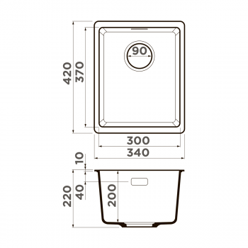 Мойка кухонная OMOIKIRI Kata 34-U-CA Artgranit/карамель. Фото