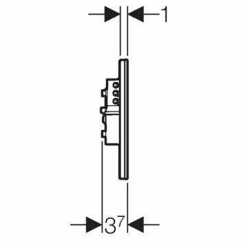Смывная клавиша GEBERIT Sigma 80 116.090.SG.1. Фото