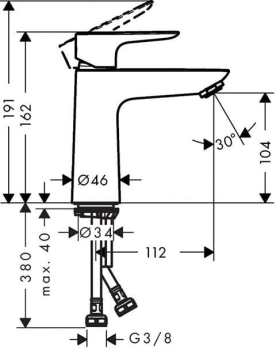 Смеситель для раковины Hansgrohe Talis E 71712140 бронза матовая. Фото