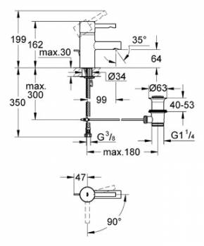 Смеситель для раковины GROHE Essence 2336800E. Фото