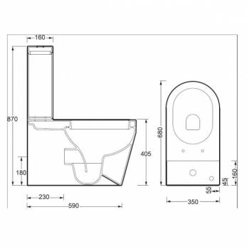 Чаша унитаза BELBAGNO Genius P-trap BB541CP. Фото