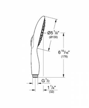 Ручной душ GROHE Power & Soul 27672HF0. Фото