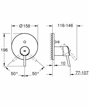 Смеситель для ванны GROHE 24054001 Concetto, хром. Фото