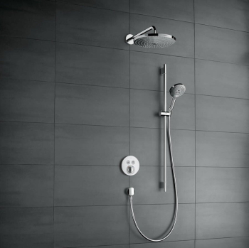 Верхний душ Hansgrohe Raindance Select S 300 2jet белый/хром 27378400. Фото