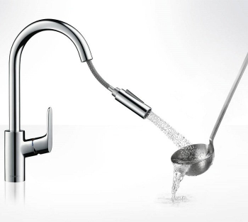 Смеситель для кухни Hansgrohe Focus под сталь 31815800. Фото