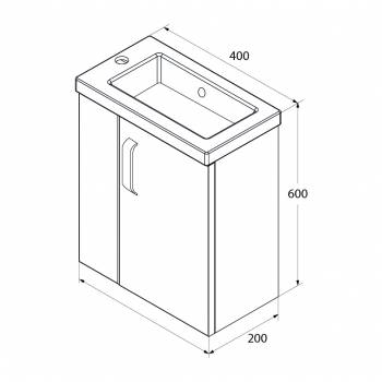 Тумба под раковину подвесная IDDIS Torr TOR40W1i95 Тумба под раковину подвесная IDDIS Torr TOR40W1i95. Фото