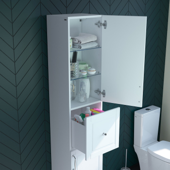 Пенал напольный 36 см белый Oxford IDDIS OXF36W0i97. Фото