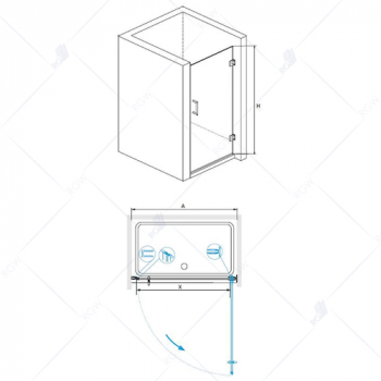 Душевая дверь RGW HOTEL HO-01 01060108-11 80 см. Фото