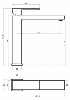 Смеситель для раковины BELBAGNO Magna MAG-LMC-CRM. Фото