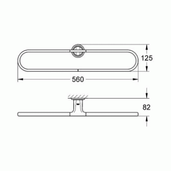 Полотенцедержатель GROHE Ondus 40381KS0 для ванной комнаты. Фото