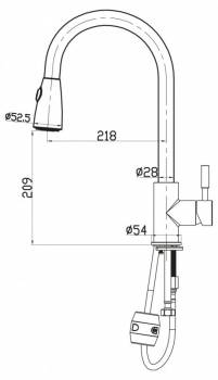 Смеситель для кухни BELBAGNO BB-LAM31-IN. Фото