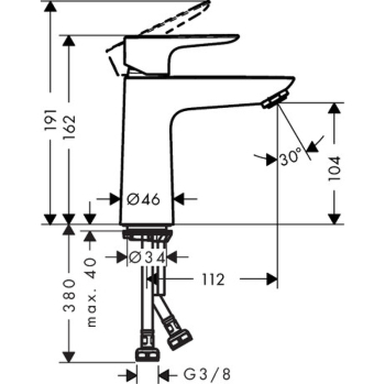 Смеситель для раковины Hansgrohe Talis E 71712990 золото. Фото