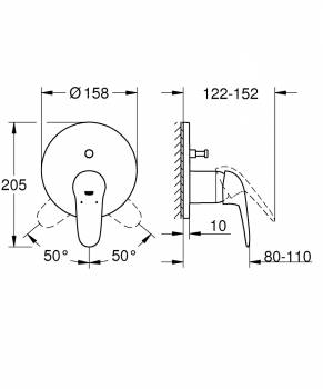 Смеситель для ванны GROHE 24047003 Eurostyle New, хром. Фото