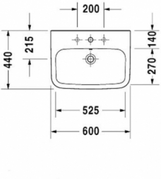 Раковина с переливом DURAVIT DURASTYLE 60х44 2319600000. Фото